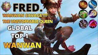 WANWAN BEST BUILD 2020  WANWAN SAVAGE  Global TOP 1 WANWAN BY FRED.  MOBILE LEGENDS BANG BANG