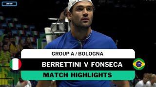 Matteo Berrettini vs Joao Fonseca Highlights  Davis Cup 2024