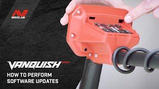 VANQUISH How to Perform Software Updates  Minelab Metal Detectors