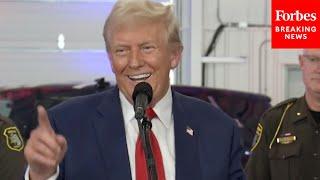 Trump Gets Instant Applause In Response To Reporters Question About Visit To Howell Michigan