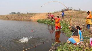 Fishing Video  I like to see the fishing methods of the village ladies & boy  Amazing hook fishing