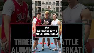 Erik dapet Rp100.000 kalau menang three point battle #basketball #challenge