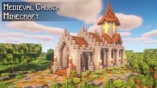Minecraft How to build an Aesthetic Medieval Church  Tutorial