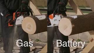 Chain Saw Race Gas vs. Battery