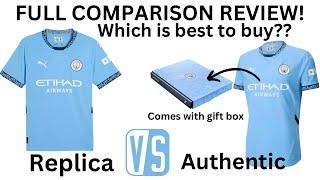 202425 Manchester City Shirt COMPARISON Review £80 Vs £120 Home Jersey Fan Player Version Kit