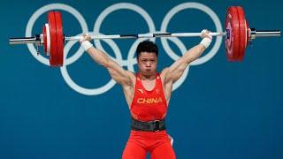 Chinas Li Fabin gold winning lifting 143kg mens 61kg weightlifting highlights Paris Olympics 2024