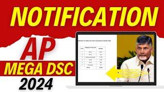 AP MEGA DSC 2024  AP MEGA DSC NOTIFICATION 2024  AP Mega DSC with 16347 posts soon notification