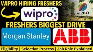 Mass Hiring Announced  Wipro  ABB  Morgan Stanley Latest Hiring  Off-Campus Drive 2024 BATCH