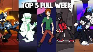Top 5 Mods Full Week in Tabi Garcello Shaggy AGOTI & Starlight Mayhem - Friday Night Funkin #3