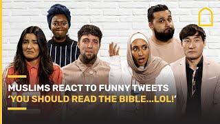 YOU SHOULD READ THE BIBLE  Muslims React To Funny Tweets About Islam  Musconceptions Ep. 1