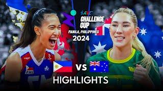  PHILIPPINES vs AUSTRALIA   Highlights  Bronze Match  AVC Challenge Cup 2024