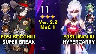 E0S1 Boothill Super Break & E0S1 Jingliu Hypercarry  Memory of Chaos Floor 11 3 Stars  Honkai