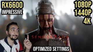 Senua’s Saga Hellblade II  RX 6600 + Ryzen 5 3600  All Settings 1080P  Performance Test