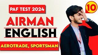 PAF AEROTRADE TEST PREPARATION 2024PAF ENGLISH TEST PREPARATION 2024AIRMAN ENGLISH TEST MCQS.