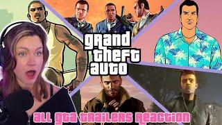 Grand Theft Auto All Trailers Reaction  2000-2021  GTA 3 VC AD SA LSC VCS IV V