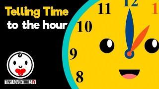 Telling Time  To the Hour  High Contrast Simple learning video for toddler kids babies