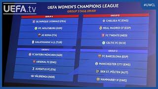 THE 202425 #UWCL GROUP STAGE DRAW