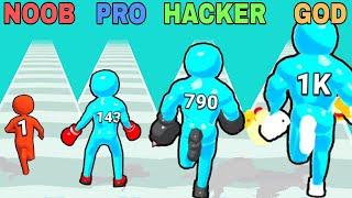 NOOB VS PRO VS HACKER VS GOD in Runner Up