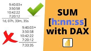 How to Sum Hours Minutes and Seconds with DAX in Power BI hnnss