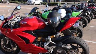 I brought the Panigale V2 to V1 MOTO with my Street Riders BOBA BOYZ Houston TX