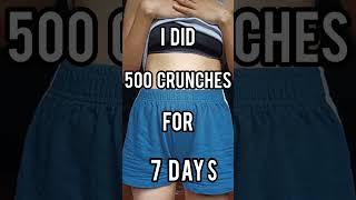 Abs in 7 days  I Did 500 Crunches daily for 1 week  *before & *after result