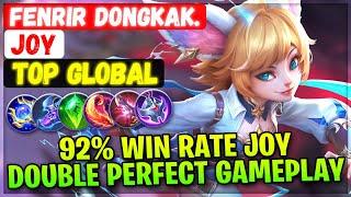 92% Win Rate Joy Double Perfect Gameplay  Top Rank Global  Fenrir Dongkak. - Mobile Legends Build