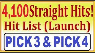 4100 Pick 3 & Pick 4 Lottery Straight Hits This Week