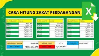 Cara Hitung Zakat Perdagangan Warung Kelontong Menggunakan Excel