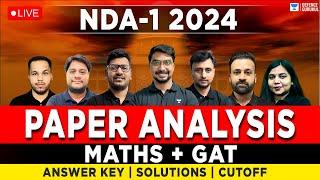 NDA- 1 2024  Maths + GAT  Paper Analysis  Answer Key Solutions and Expected Cutoff