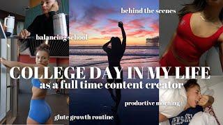 WORK DAY IN MY LIFE AT SDSU lululemon photoshoot glute growth routine balancing school + more