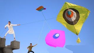 Flying 4 Big Gudda Patang Catch Vs Nasir Eid  Eid Day Kite