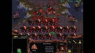 StarCraft Brood War - 1 Zerg vs 7 Zerg vs 7 computers  Map Big Game Hunters