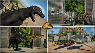 ALL 96 NEW DINOSAUR SPECIES REPTILES and PREHISTORIC ANIMALS  GODZILLA TIGER SHARK  JWE2 MODS