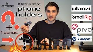 11 best phone holder mount tripod stand ulanzi smallrig pivo woohoto arnarkok + 1 BONUS 4k