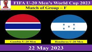 Gambia U-20 Men vs Honduras U-20 Men - Football Match - FIFA U-20 Mens World Cup 2023