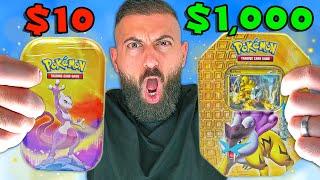 $10 Vs $1000 Pokemon Tin