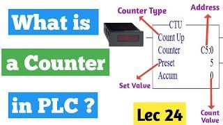 What is Counter in PLC । UP Counter । DOWN Counter । Counter Command Function.
