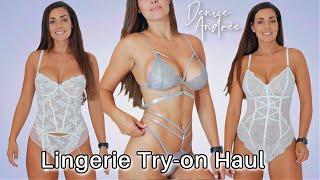 White and bright lace lingerie Try on Haul #lingerie #Model #tryon