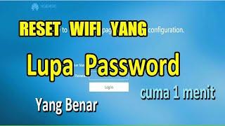 Cara Reset Wifi Lupa Password