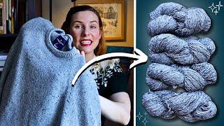 How To Unravel Thrifted Sweaters For Luxurious Yarn On A Budget