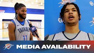 One on One with Isaiah Joe + Ousmane Dieng Media Availability  October 30 2024  OKC Thunder