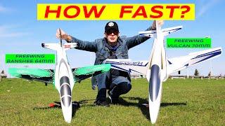 HOW FAST are the Freewing Banshee 64 & Vulcan 70 RC Jets?