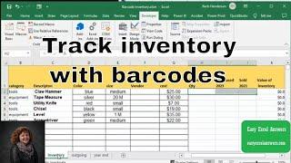 Track inventory with barcodes in Excel