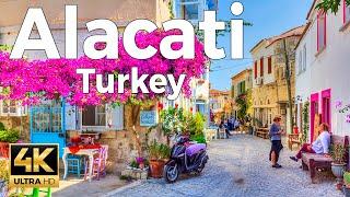 Alacati Cesme Turkey Türkiye Walking Tour 4k Ultra HD 60 fps -  With Captions