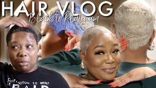 HAIR VLOG  HOW TO GET ICY PLATINUM BLONDE BLACK TO BLONDE HAIR- THE STRUGGLE   BetheBeat