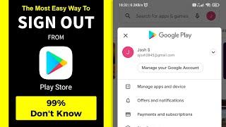 Google Play Store Sign Out  How To Sign Out from Google Play Store on Android