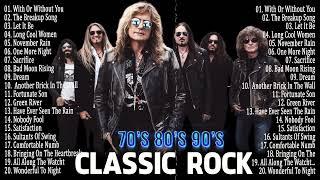 Classic Rock Songs 70s 80s 90s Full Album - Queen U2 Guns N Roses Aerosmith Bon Jovi ACDC