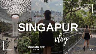 SINGAPUR VLOG  Weekendowy city break wodospad na lotnisku i drinki w Marina Bay