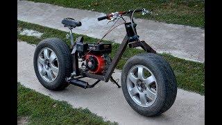 Homemade 200cc MOTORCYCLE of CAR TIRES ?   PART 1