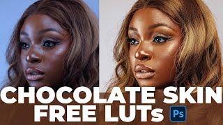 Color Grading Tutorials How to Get Amazing Chocolate SKIN TONE in photoshop + FREE LUTs